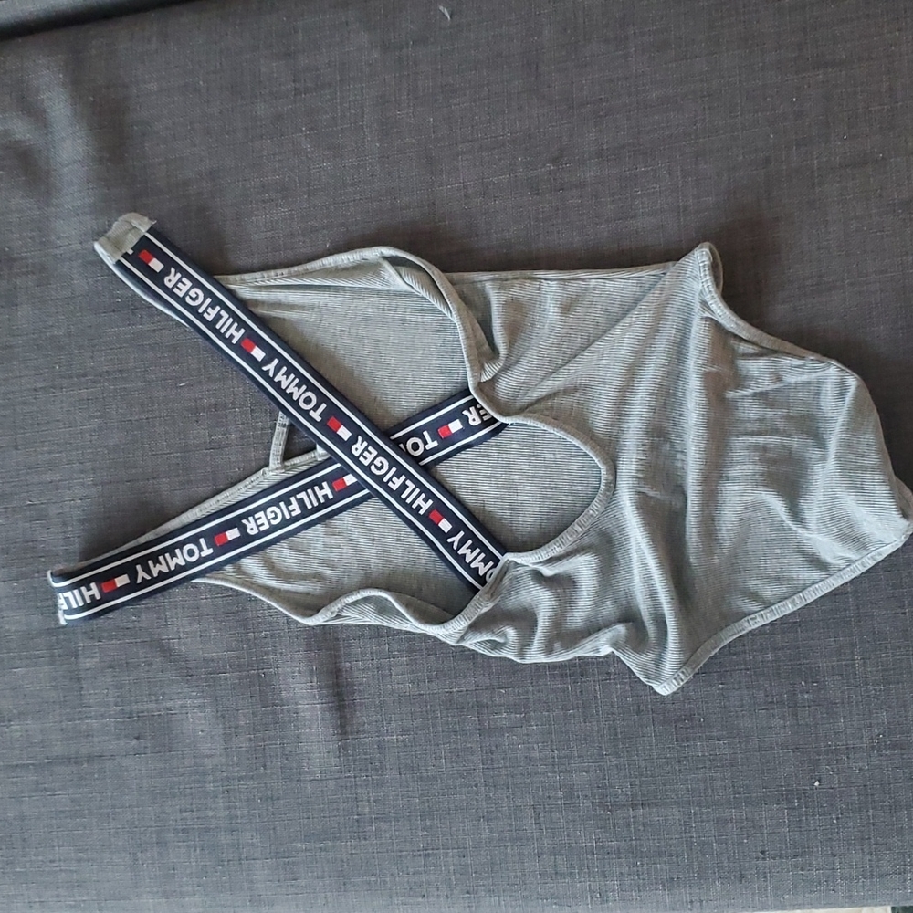 Tommy Hilfiger Bodysuit, Gray, Size Small